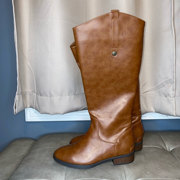 X/Appeal Leather Brown Zip Up Boots | Women’s Size US 8 - Picture 2 of 16